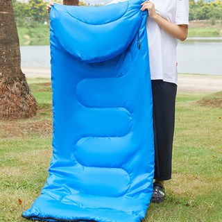 708090 머미형 침낭 사계절용 캠핑 이불, 1개, 블루