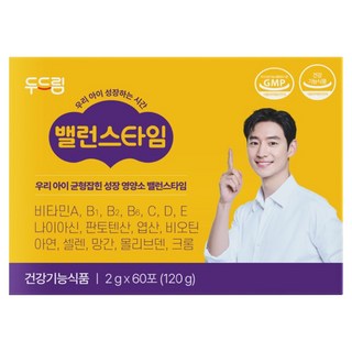 [두드림] 키즈 종합비타민 밸런스타임 60포, 60회분, 1박스