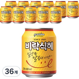 팔도 비락식혜, 238ml, 36개