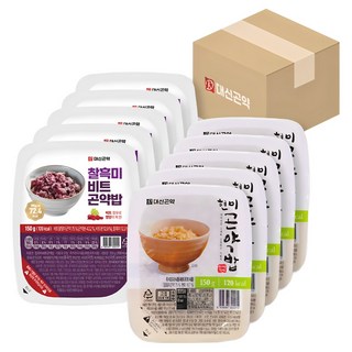 대신곤약 찰흑미비트곤약밥 5개 + 현미곤약밥 5개 혼합구성, 150g, 1박스