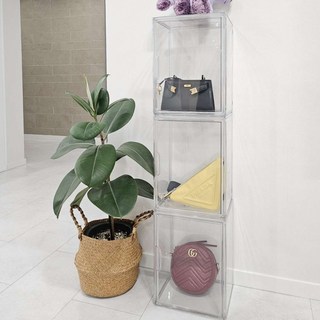 특대형 명품 신발 가방보관함 투명 아크릴 가방정리함 40*25*30cm, 1개, 투명45cm*33cm*33cm