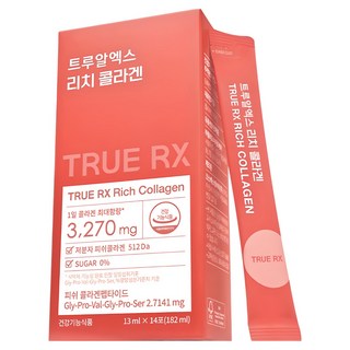 트루알엑스 리치 콜라겐 10p 마시는 저분자 액상 콜라겐 식약청 인증, 130ml, 3개