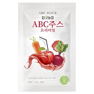 띠앗농장 물없이 60도 저온추출 ABC쥬스, 100ml, 50개