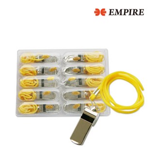 엠파이어 호루라기 20종 호각 휘슬 호신용품 whcase81long10p옐로우라인 케이스 세트 10개 상품 이미지