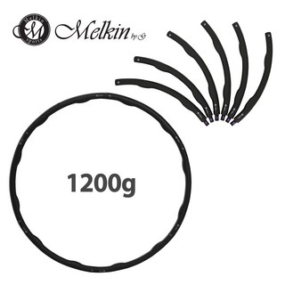 멜킨스포츠 버넷 스탠다드 훌라후프 1200g 뱃살 다이어트 지압 가정용 실내 홈트레이닝 스탠다드_1200g_블랙 상품 이미지