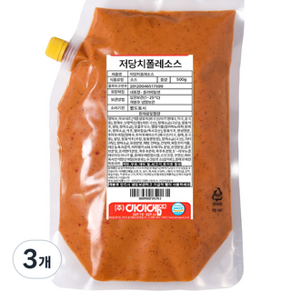 아이엠소스 저당 치폴레소스, 500g, 3개