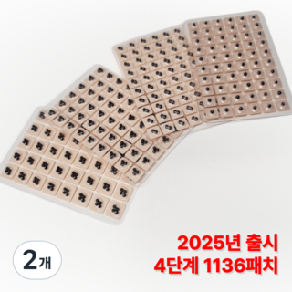 모나베이 귀침 단계별 귀지압패치 이혈테라피 이침, 1-4단계 혼합형 1136패치, 2개