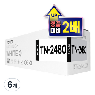 TN-2480 호환토너 HL-L2335D MFC-L2715DW L2770D, 6개, TN-2480 블랙