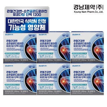 JW중외제약 관절 연골 뮤코다당 단백 콘드로이친 1200 500mg x 60캡슐-추천-상품