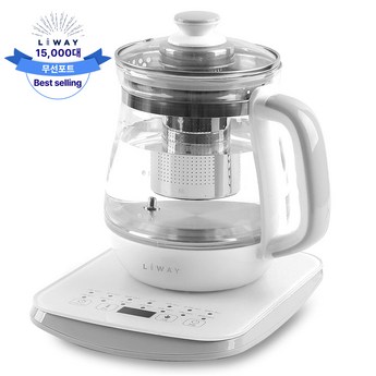 휴앤봇 전기 티포트 1.7L 커피 주전자 유리 분유 차탕기 티메이커 HB-8090D-추천-상품