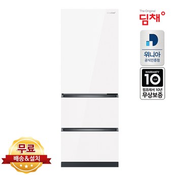 위니아 딤채 3도어 330L 샤이닝펄 화이트 (EDT33HBPYWT)-추천-상품