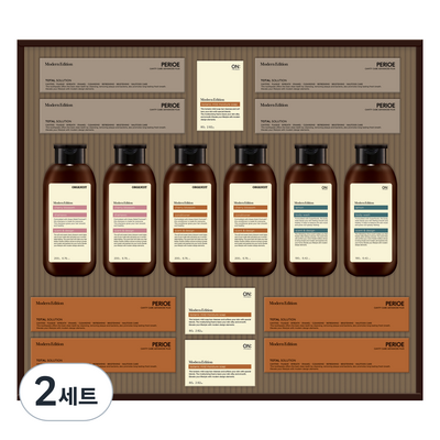 LG생활건강 프리미엄 모던에디션 스페셜 선물세트 B3 + 쇼핑백, 2세트_LG생활건강 프리미엄 모던 에디션 블랙티
