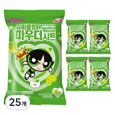 미스사사 슈퍼쿨링 파우더시트 티슈타입데오 레몬그라스, 87g, 25개_피니쉬로션 세멘시트로 더 완벽한 마무리를