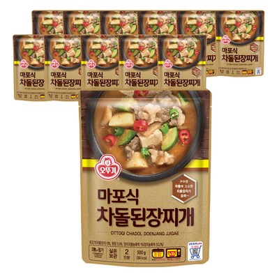  오뚜기 마포식 차돌된장찌개, 500g, 12개 