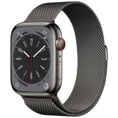 Apple 애플워치 8, 45mm, GPS+Cellular, 스테인리스, 그래파이트 / 그래파이트 밀레니즈 루프