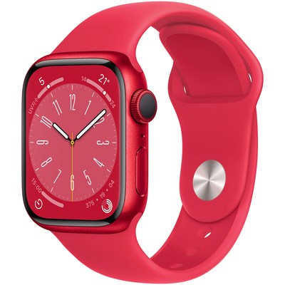 Apple 애플워치 8, 41mm, GPS, 알루미늄, (PRODUCT)RED / 레드 스포츠 밴드