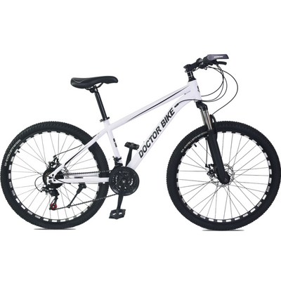  닥터바이크 원터치 21단 디스크브레이크 스틸프레임 MTB 자전거 ROCKET F-27 69.8cm, 멧화이트, 170cm 