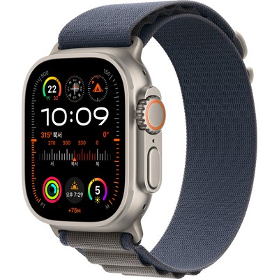 Apple 애플워치 Ultra 2 티타늄 알파인 루프, 블루, Medium, 49mm, GPS+Cellular