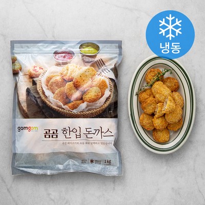  곰곰 한입 돈까스 (냉동), 1kg, 1개 _맛있는 돈까스의 정선