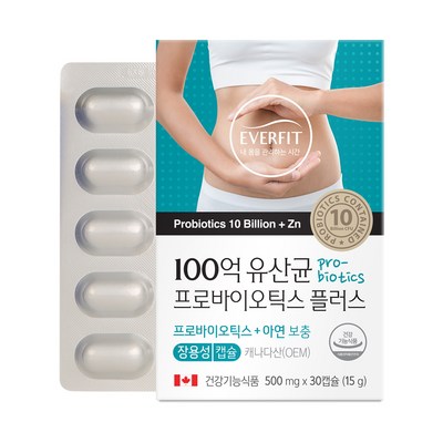 내츄럴플러스 100억 유산균 프로바이오틱스 플러스 15g, 30정, 1개_건강한 내장을 위한 100억 유산균 프로바이오틱스유산균