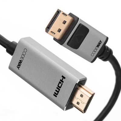 코드웨이 DP to HDMI 케이블 20핀 더미 UHD, 1개, 1.5m