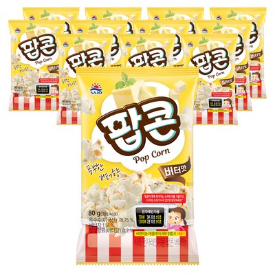  사조 전자레인지용 팝콘 버터맛, 80g, 12개 