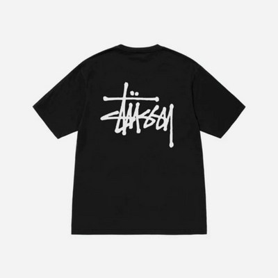  스투시 반팔티 피그먼트 로고 티셔츠 블랙 [국내매장판] BASIC STUSSY TEE PIGMENT DYED _시원한 여름