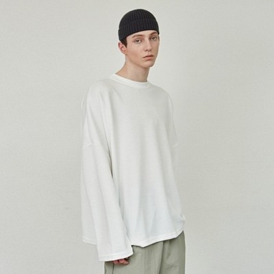 [COUCOU] SOLID OVER LONG TEE_SNOW WHITE[A]