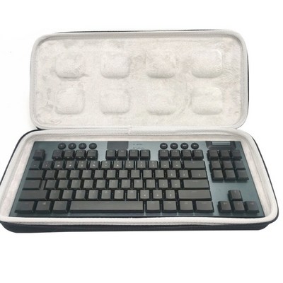 Logitech G913 / G913 TKL 무선 블루투스 호환 키보드 블랙 휴대용 스토리지 가방 부드러운 회색 라이닝, G913 TKL에 적합합니다
