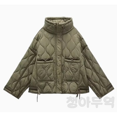 ZARA 자라 경량 패딩 크롭 점퍼 자켓