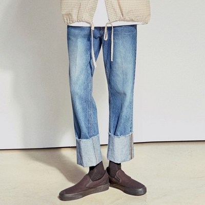 [COUCOU] ROLL-UP BLUE WIDE JEAN_DENIM[A]