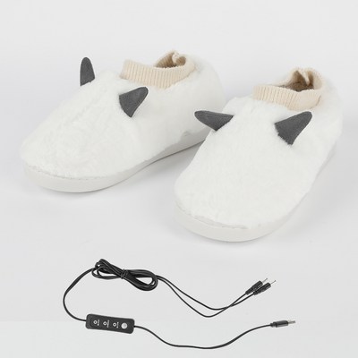 Zoomland USB 발난로 사무실 발난로 풋워머 발 따뜻하게, 화이트 컬러, 235-240(36-37)