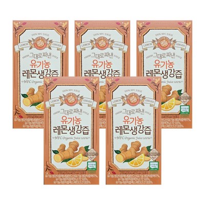 홀베리 그대로 짜낸 유기농 레몬 생강즙 14p, 210g, 5박스_신선한 홀베리와 상큼한 레몬