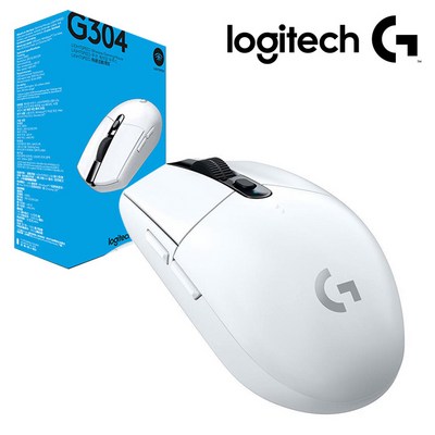  로지텍 LIGHTSPEED 무선 게이밍 마우스 G304, 화이트 _플로스테크 G304 