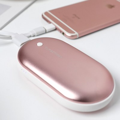티엘팩토리 충전식 손난로 보조배터리 5000mAh 대용량, 티엘팩토리 마약손난로 핑크