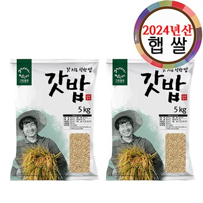 그린올린 2024년산 갓밥 갓쌀 5분도 / 오분도미 5kg x 2봉, 1개, 10kg