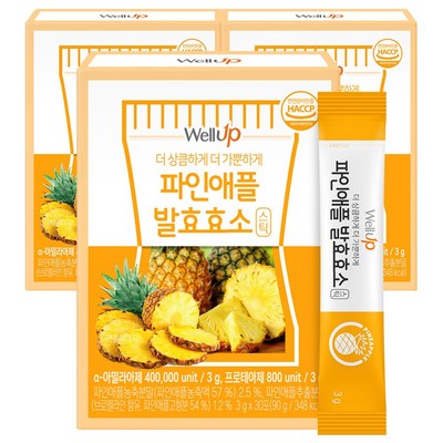 로엘 브로멜라인 파인애플 발효효소 30p, 90g, 3개_식품효소 파인애플로 미각을 일깨우는 효소 스페셜리스트