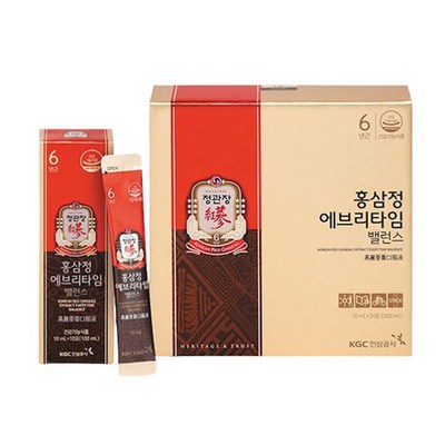 정관장 홍삼정 에브리타임 밸런스 + 쇼핑백, 300ml, 1박스_홈케어의 꽃