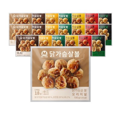 미트리 닭가슴살 볼 7종 혼합 21팩(각3팩), 100g, 21개_건강한 식단을 위한 닭가슴살 레시피 추천