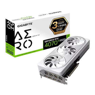  GIGABYTE 지포스 RTX 4070 Ti SUPER AERO OC D6X 16GB 제이씨현, GV-N407TSAERO OC-16GD _최신 트렌드를 반영한 4070ti