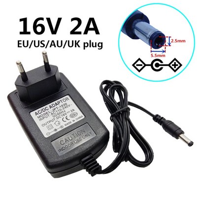 16 V 2A AC DC 어댑터 스위칭 전원 공급 장치 어댑터 변환기 16 볼트 2000mA EU 미국 영국 AU 플러그 5.5mmx2.1 2.5mm 변압기|AC/DC Adap, 단일, 1개, EU plug