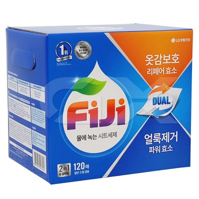 FiJi 피지 물에 녹는 파워업 시트 세제 120매, 120매입, 1개_강력한 접착력