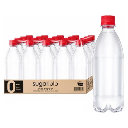 슈가로로 스파클링 사과 ECO 무라벨, 500ml, 20개