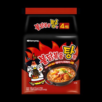 불닭볶음면 불닭볶음탕면 145g, 4개