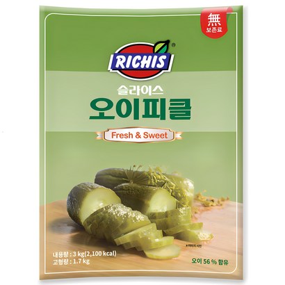 리치스 슬라이스 오이피클 파우치, 3kg, 1개