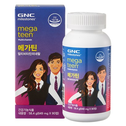 GNC 메가틴 멀티비타민 앤 미네랄, 90정, 1개