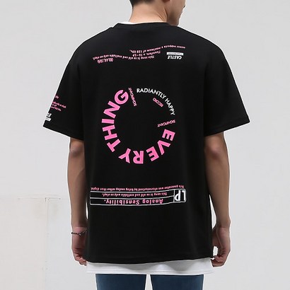 단군 남성용 에브리띵 그래픽 나염 오버핏 반팔 티셔츠 리뷰후기
