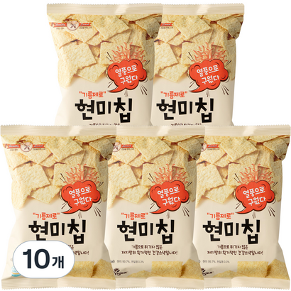 기름제로 현미칩 과자, 60g, 10개