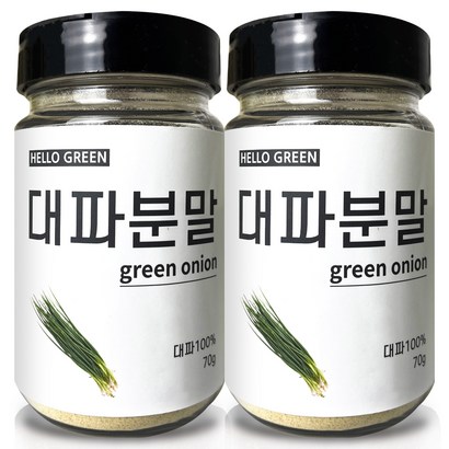 헬로우그린 국산 대파 분말 통, 2개, 70g