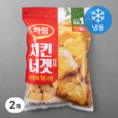 하림 치킨너겟 (냉동), 1200g, 2개